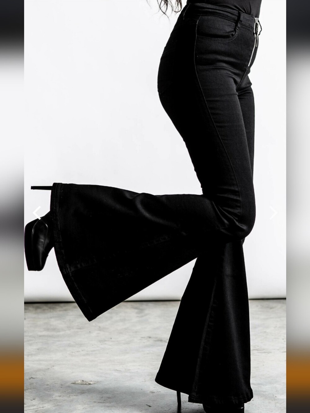 Killstar Black High-Waist Flared Jeans - Picture 3 of 4